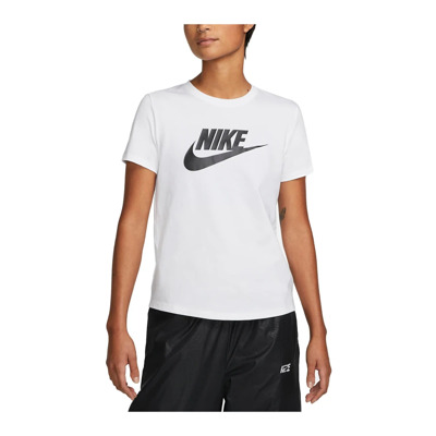 Katoenen T-shirt met Korte Mouwen Nike , White , Dames