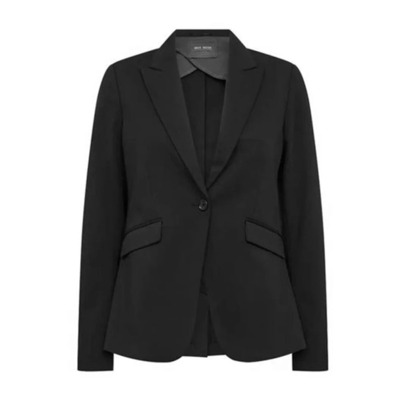 Klassieke Charm Blazer Zwart MOS Mosh , Black , Dames