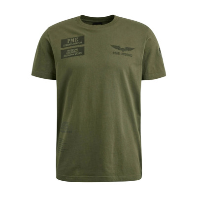 Korte Mouw R-hals Jersey T-shirt PME Legend , Green , Heren