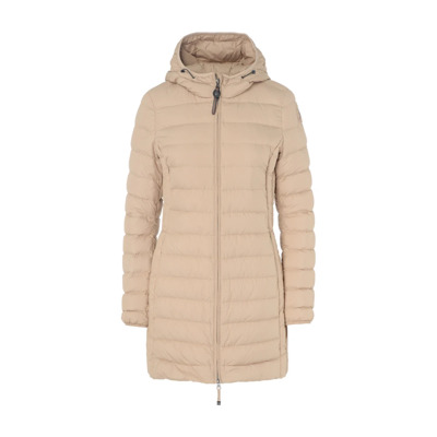 Lange Gewatteerde Jas Irene Cappuccino Kleur Parajumpers , Beige , Dames