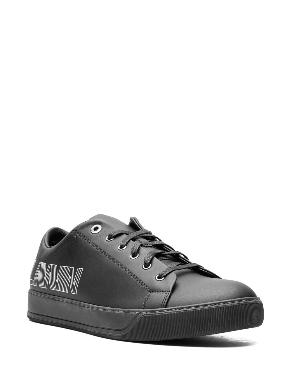 Lanvin Sneakers met logoprint - Zwart