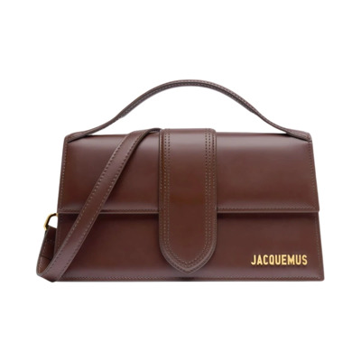 Le Grand Bambino Bruine Leren Tas Jacquemus , Brown , Dames