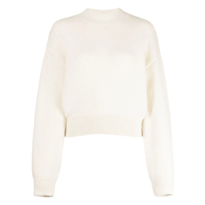 Licht Beige Alpaca Wol Trui Jacquemus , Beige , Dames