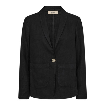 Linnen Blazer Zwart MOS Mosh , Multicolor , Dames