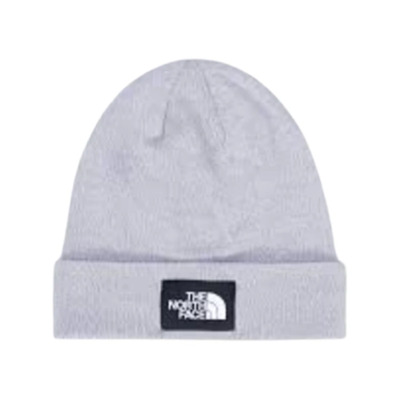 Logo Patch Gebreide Beanie The North Face , Gray , Heren