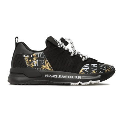 Logo Space Couture Sneakers Zwart Versace Jeans Couture , Black , Dames