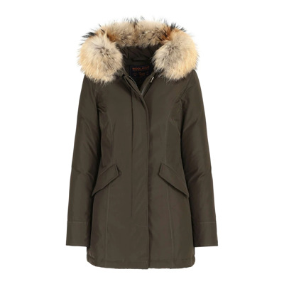 Luxe Arctic Parka met Afneembare Bontkraag Woolrich , Green , Dames