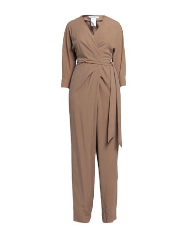 Max Mara Woman Jumpsuit Khaki Size 6 Silk