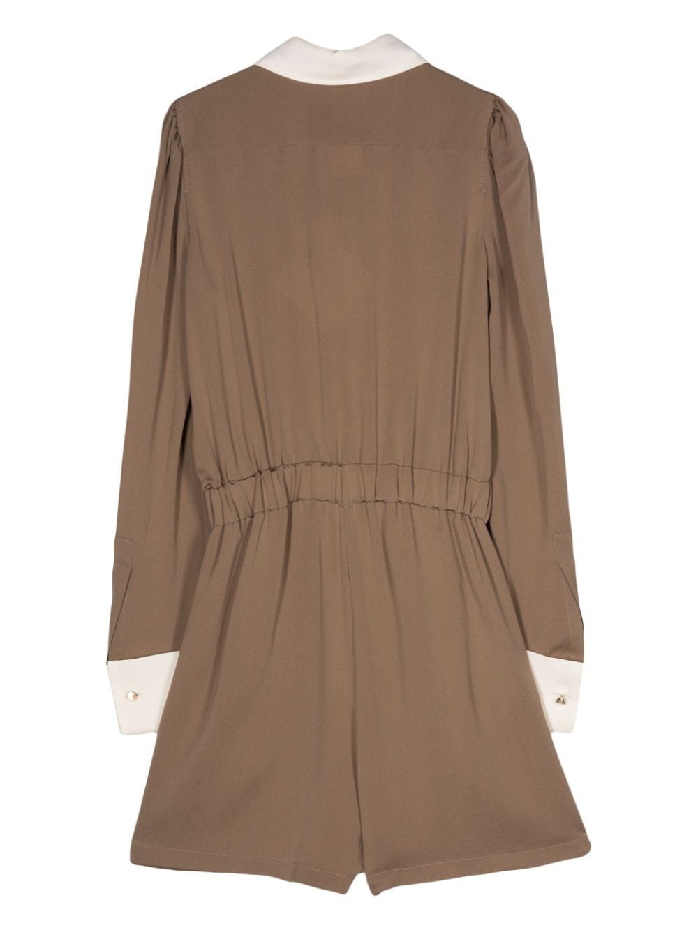 Max Mara Zijden playsuit - Bruin