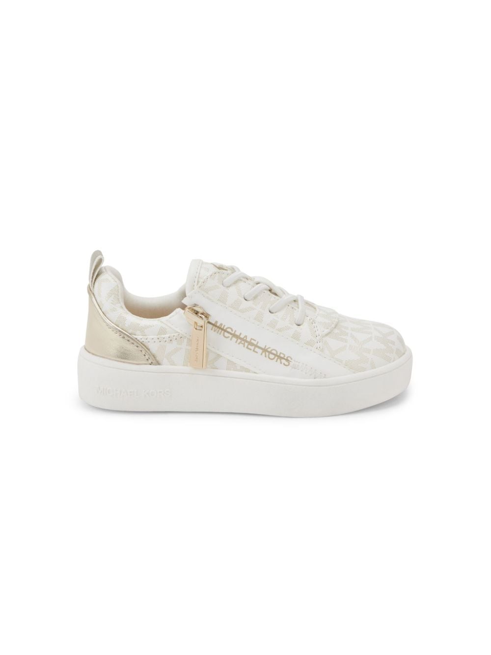 Michael Kors Kids Sneakers met monogramprint - Wit