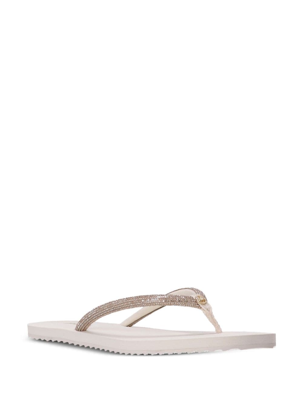 Michael Kors Teenslippers verfraaid met kristallen - Beige