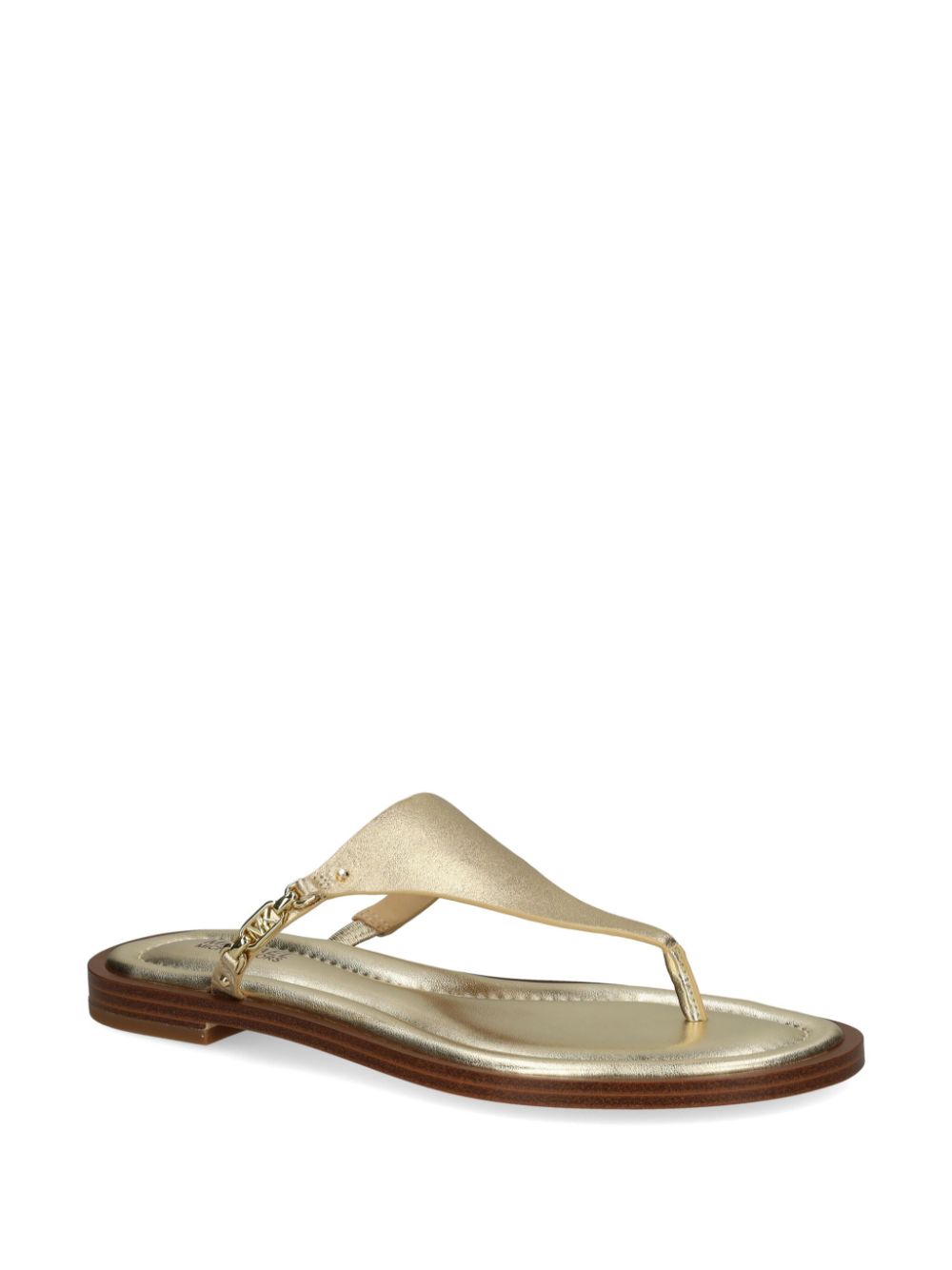 Michael Michael Kors Daniella leren teenslippers - Goud