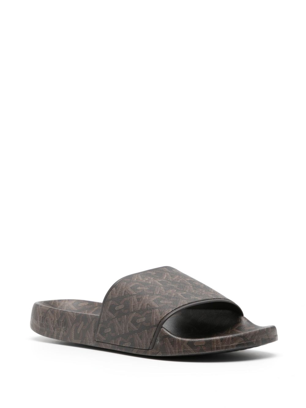 Michael Michael Kors Gilmore slippers met logoprint - Bruin