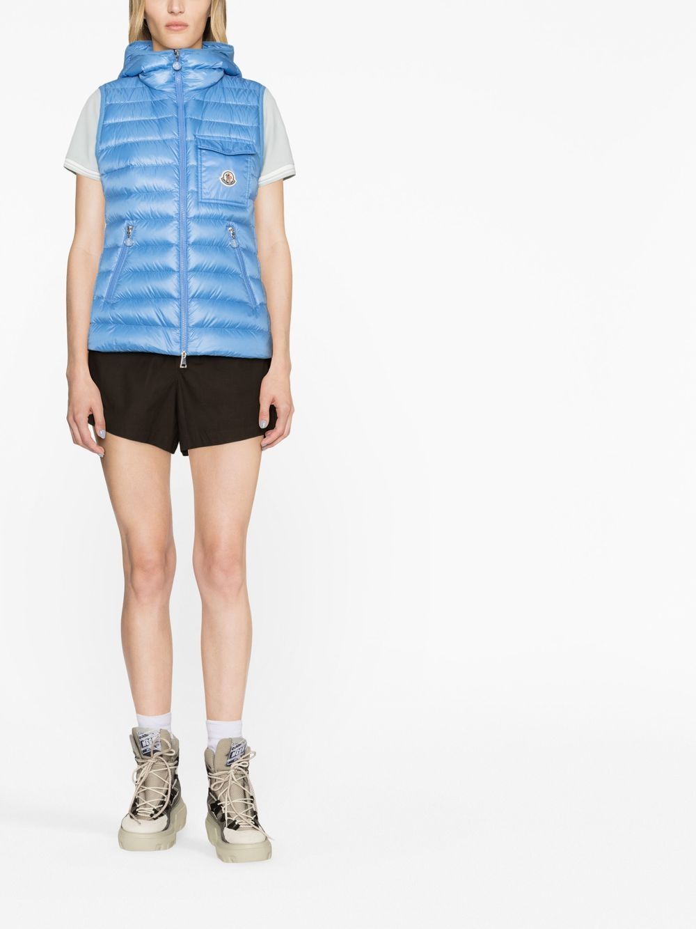 Moncler Bodywarmer met capuchon - Blauw