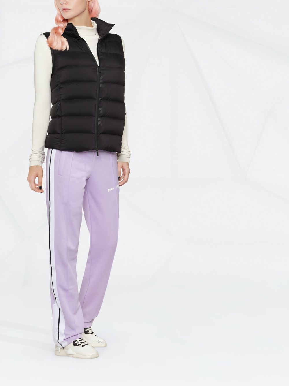 Moncler Bodywarmer met logoprint - Zwart