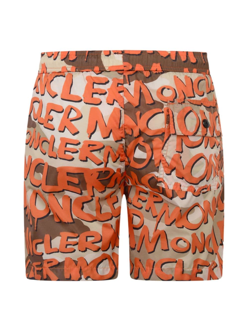 Moncler Enfant Zwembroek met elastische tailleband - Oranje