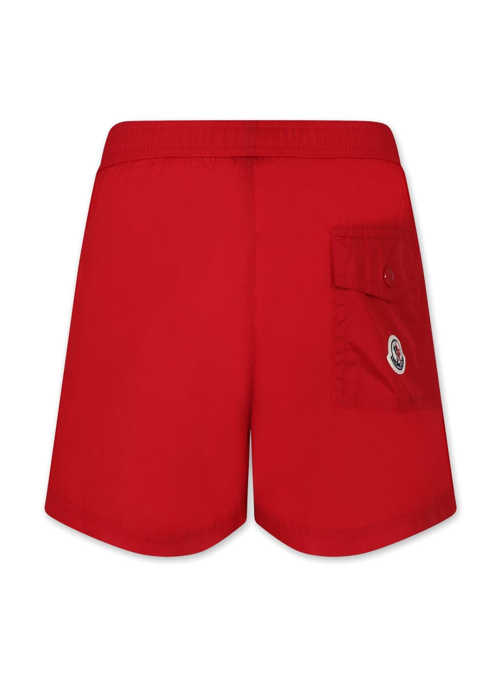 Moncler Enfant Zwembroek met logoprint - Rood