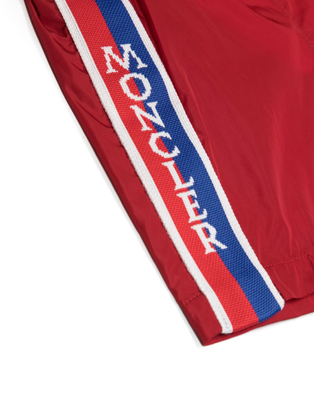 Moncler Enfant Zwembroek met logostreep - Rood