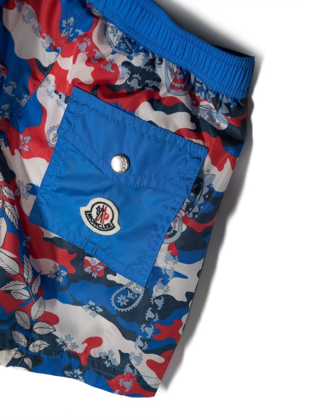 Moncler Enfant Zwembroek met print - Blauw