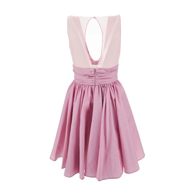 Mouwloze Mini Jurk met Geplooide Rok Pinko , Pink , Dames