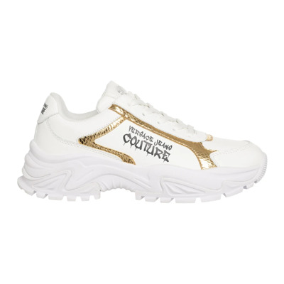 Multicolor Hiker Sneakers met Vetersluiting Versace Jeans Couture , White , Dames