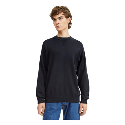 Navy Blue Sweater Klassieke Stijl Hugo Boss , Blue , Heren