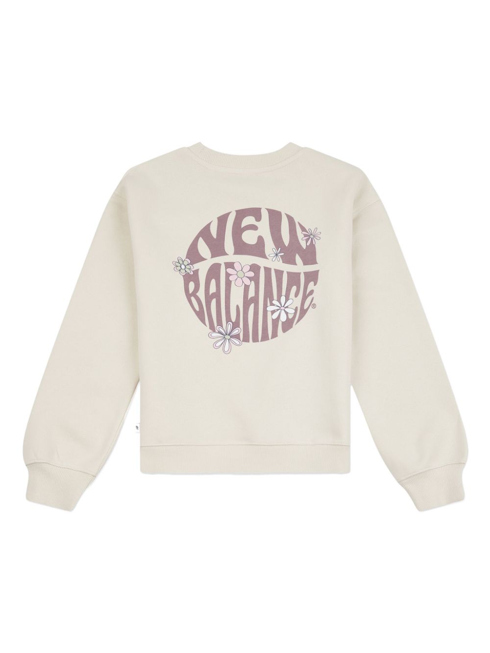 New Balance Kids Sweater met logoprint - Beige