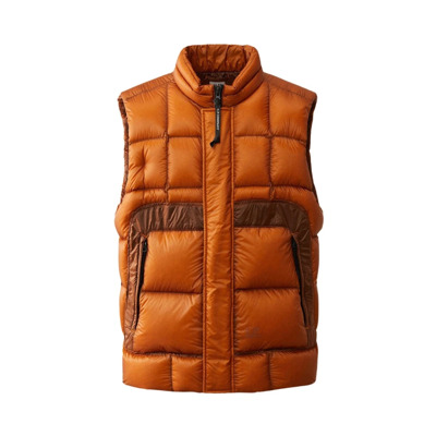 Nylon Bomber Vest voor Mannen C.p. Company , Orange , Heren