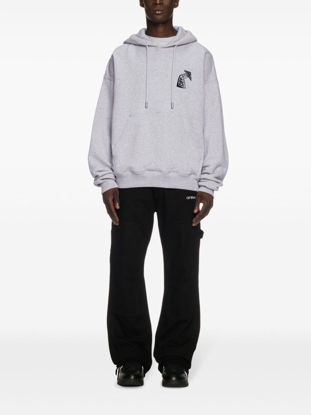 Off-White Hoodie met Arrows-print - Grijs