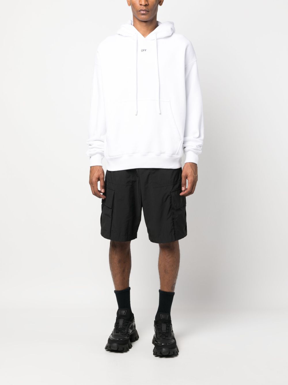 Off-White Hoodie met logoprint - Wit