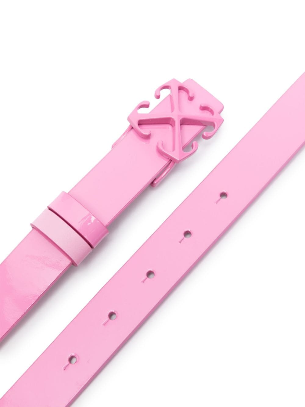 Off-White Leren riem - Roze