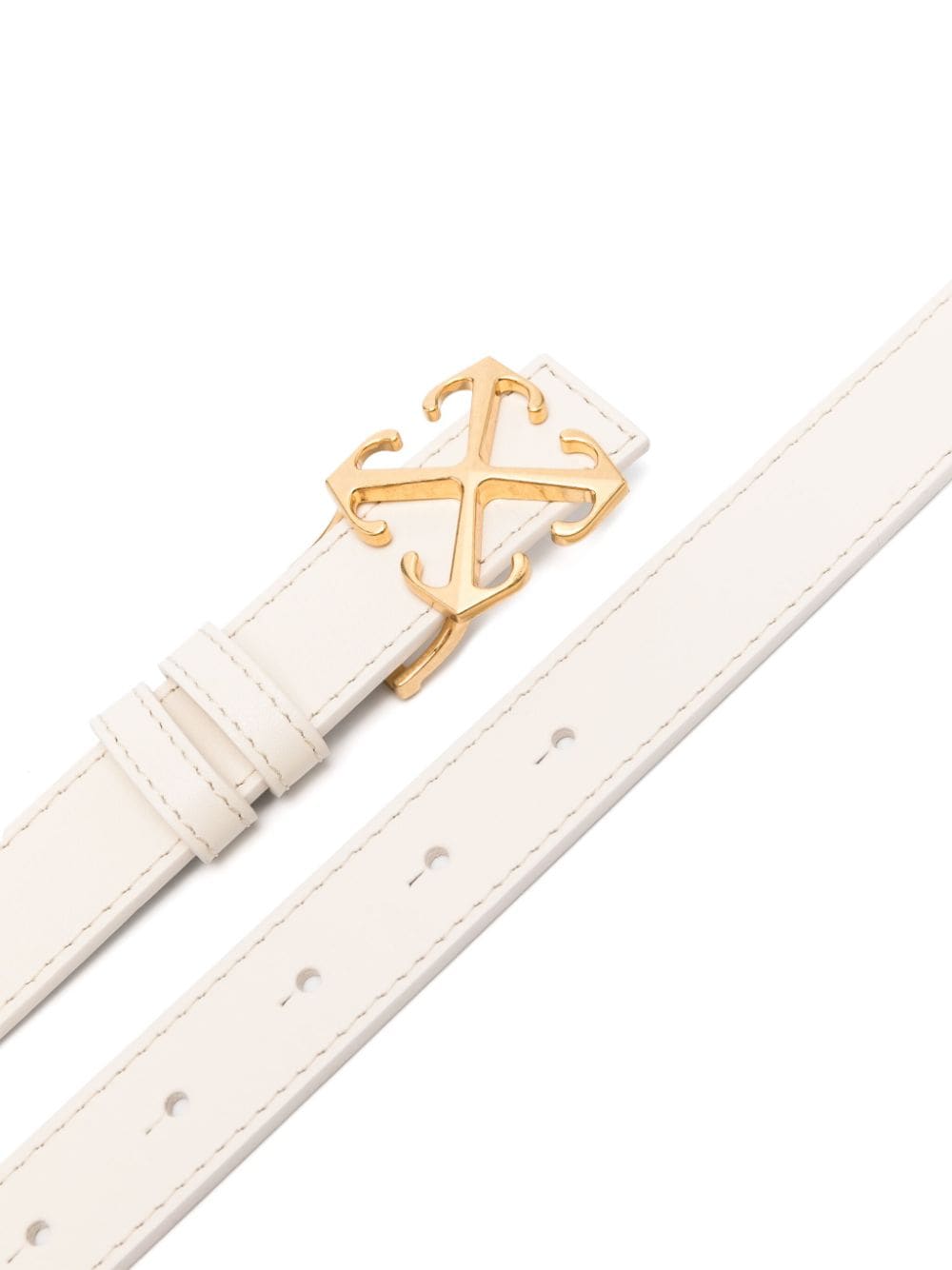 Off-White New Arrow leren riem - Beige