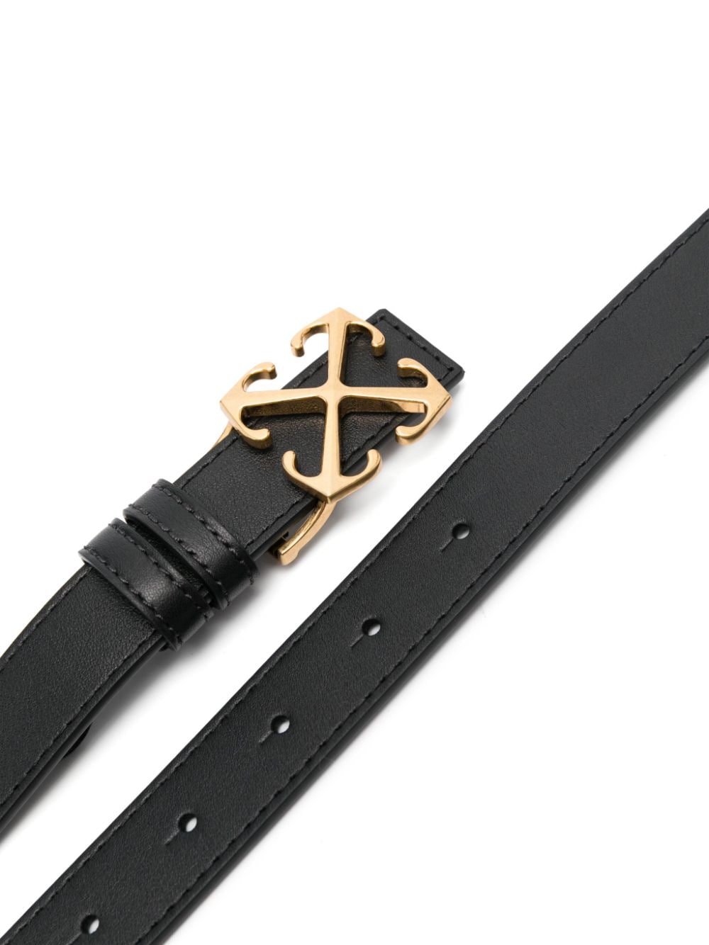 Off-White New Arrow leren riem - Zwart