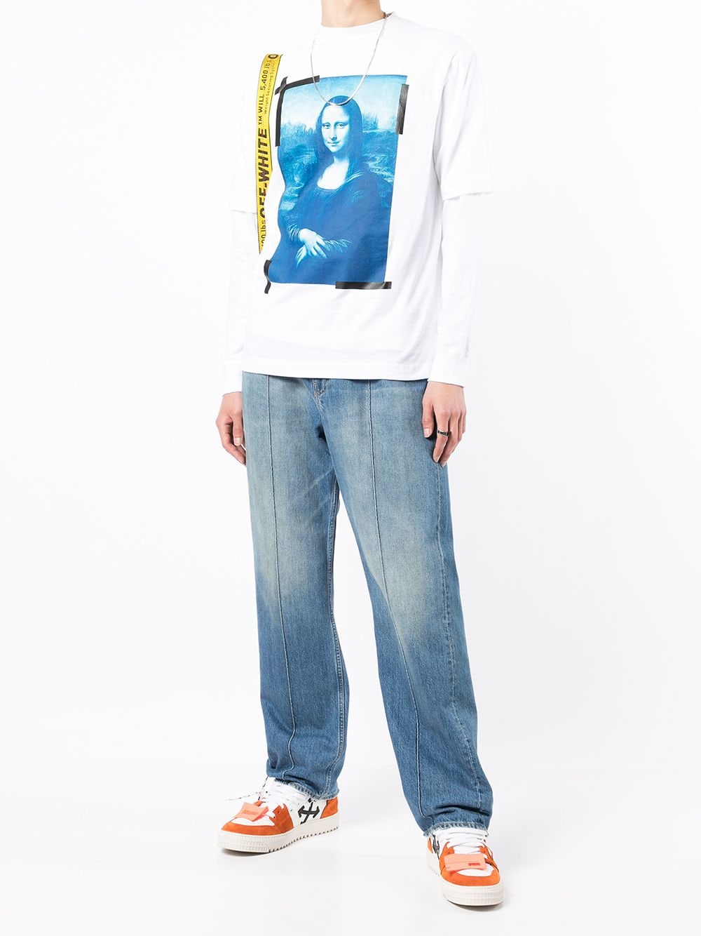 Off-White T-shirt met lange mouwen - Wit