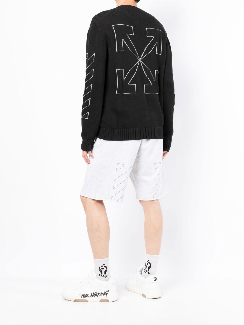 Off-White Trui met ronde hals - Zwart