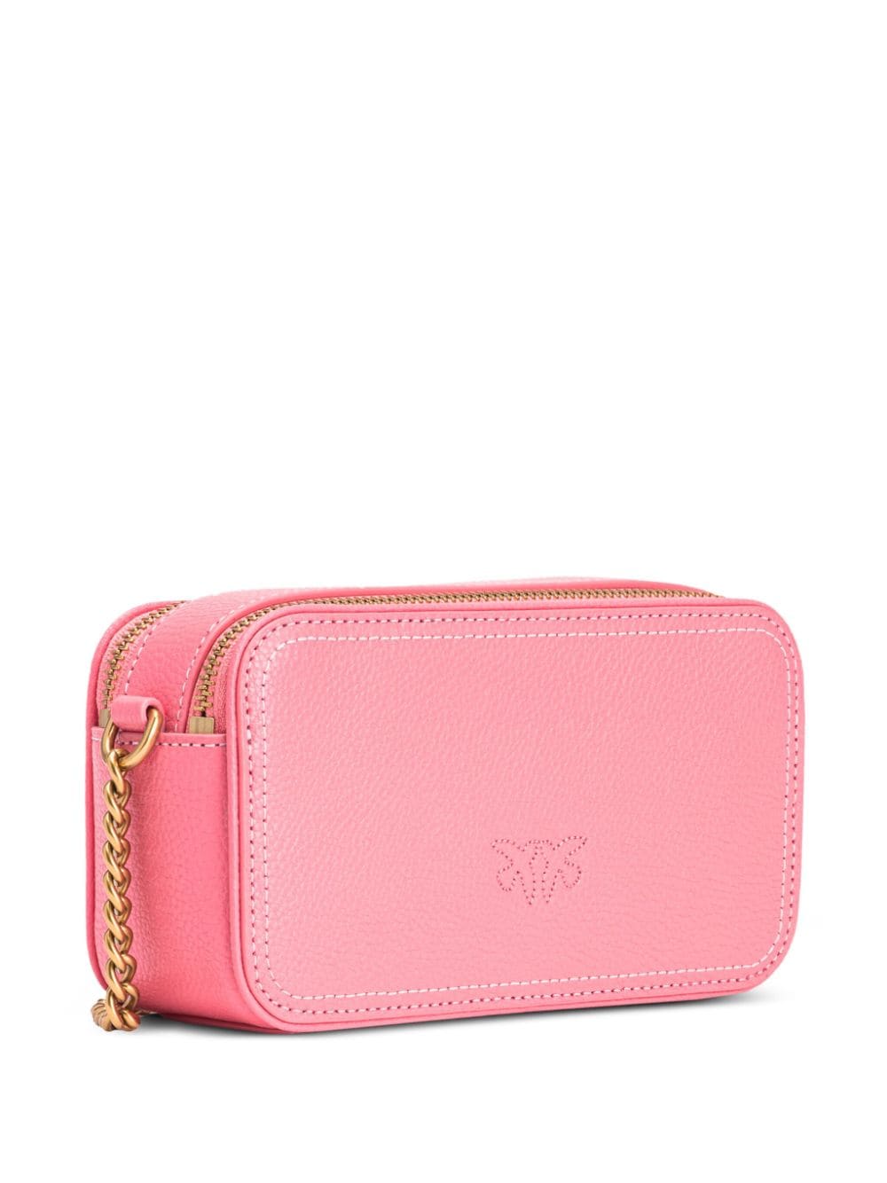 PINKO Carrie leren mini tas - Roze