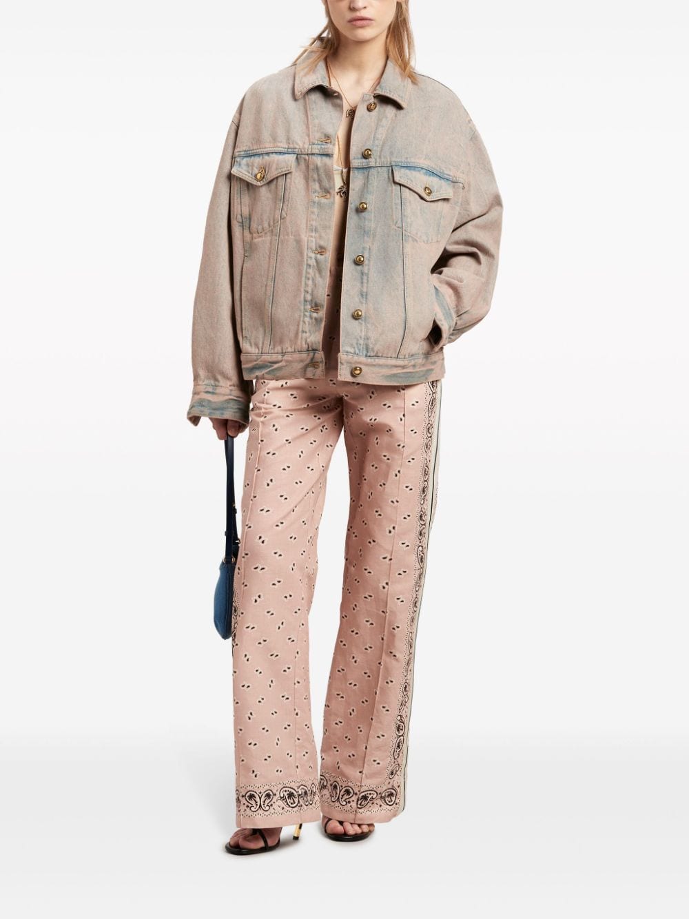 Palm Angels Broek met paisley-print - Roze