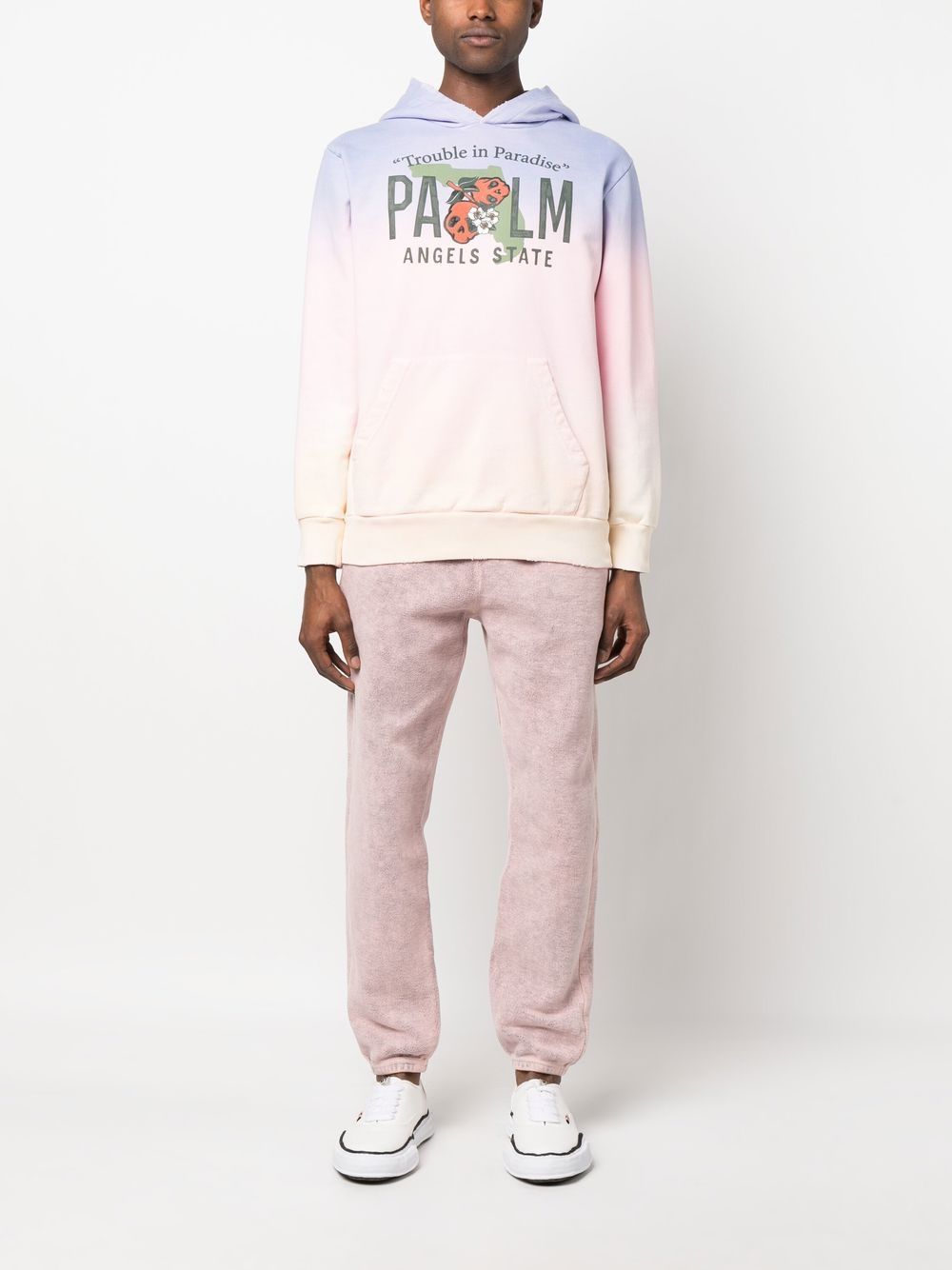 Palm Angels Hoodie met logoprint - Paars