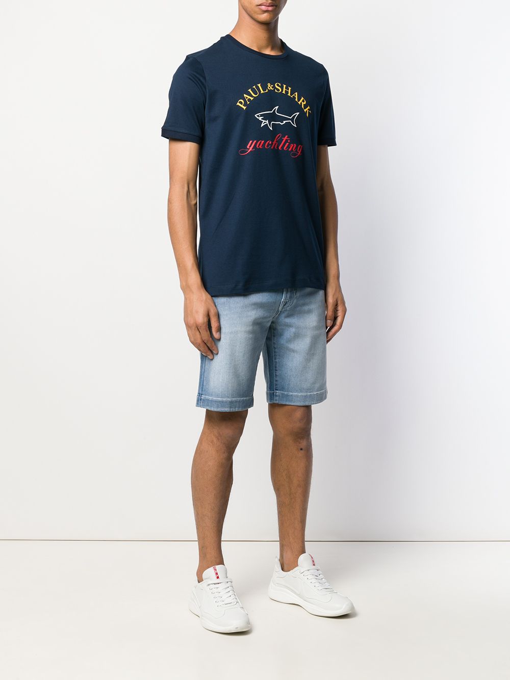 Paul & Shark T-shirt met logo - Blauw