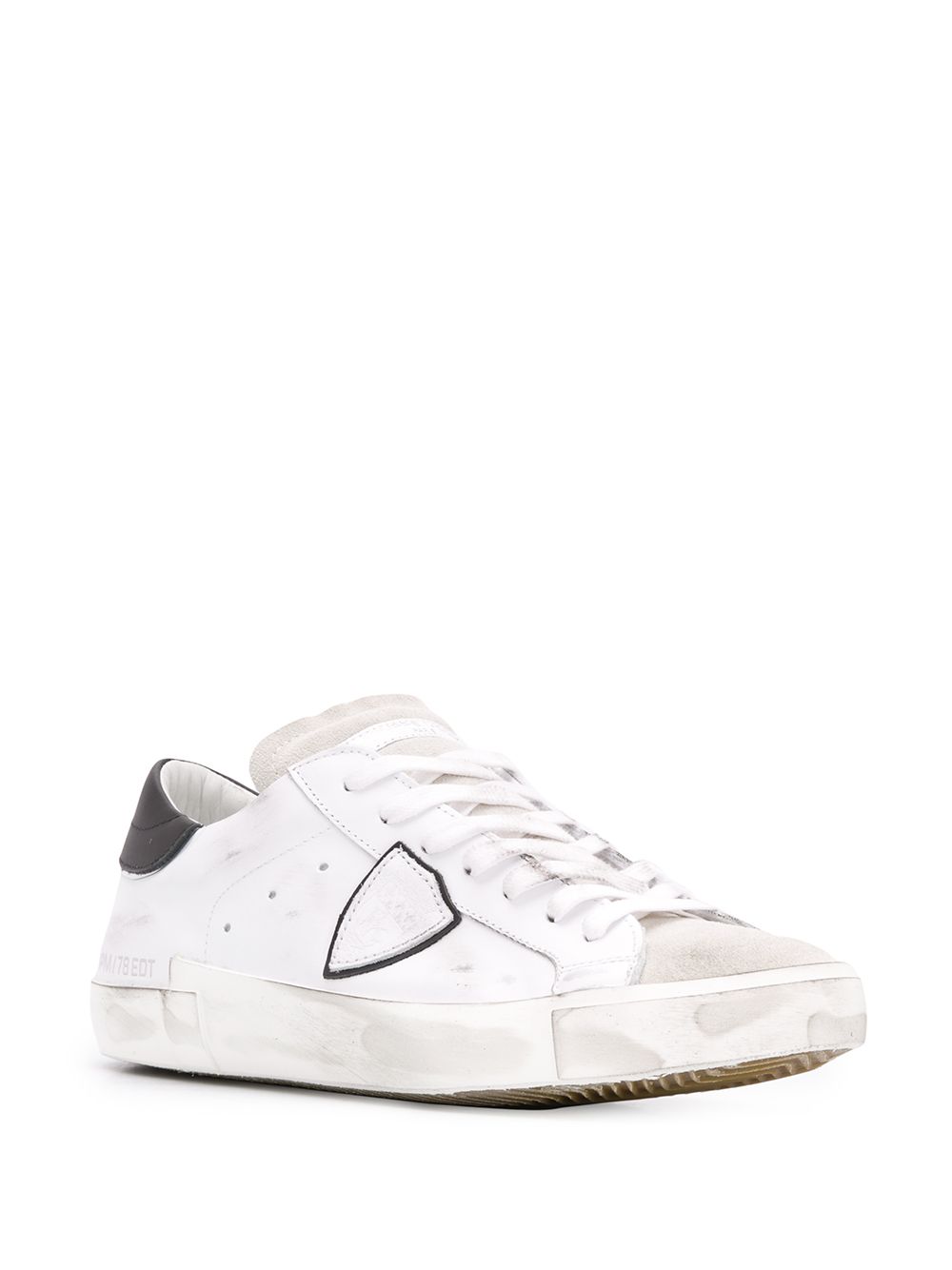 Philippe Model Paris Sneakers met gerafeld-effect - Wit