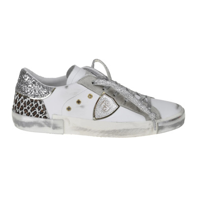 Platte Schoenen Parijs Laag Vrouw Glitter Philippe Model , White , Dames