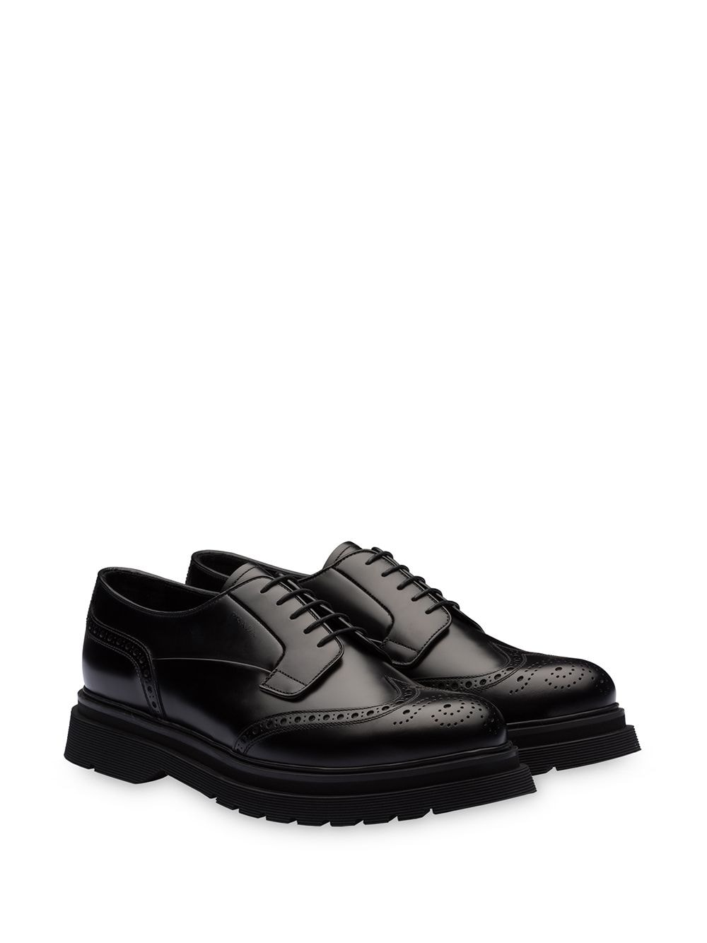 Prada Derby veterschoenen - Zwart