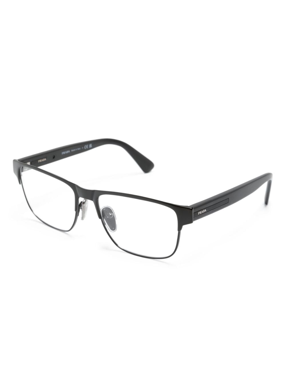 Prada Eyewear Bril met rechthoekig montuur - Zwart