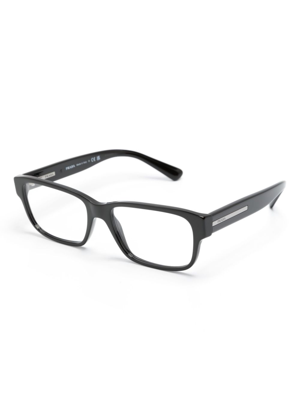 Prada Eyewear Bril met rechthoekig montuur - Zwart