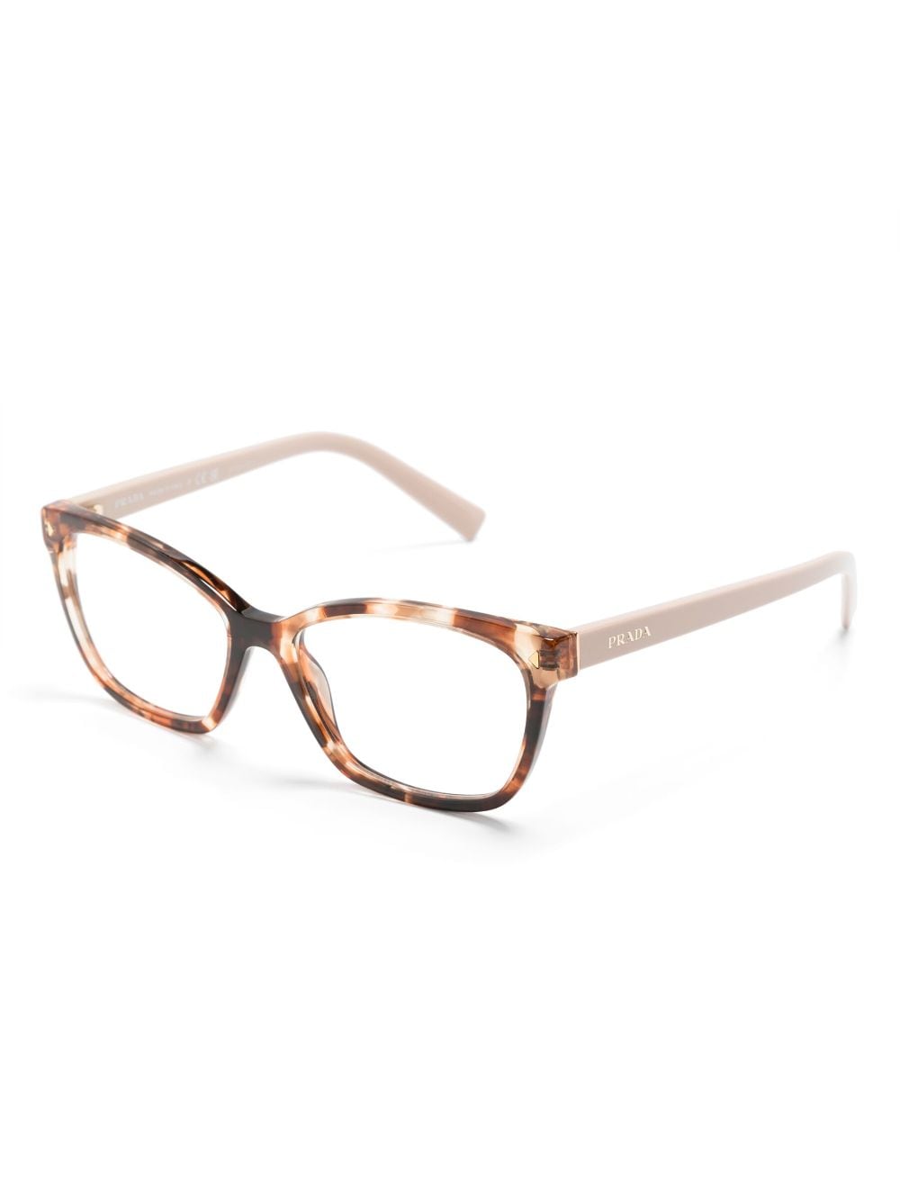 Prada Eyewear Bril met schildpadschild design - Bruin