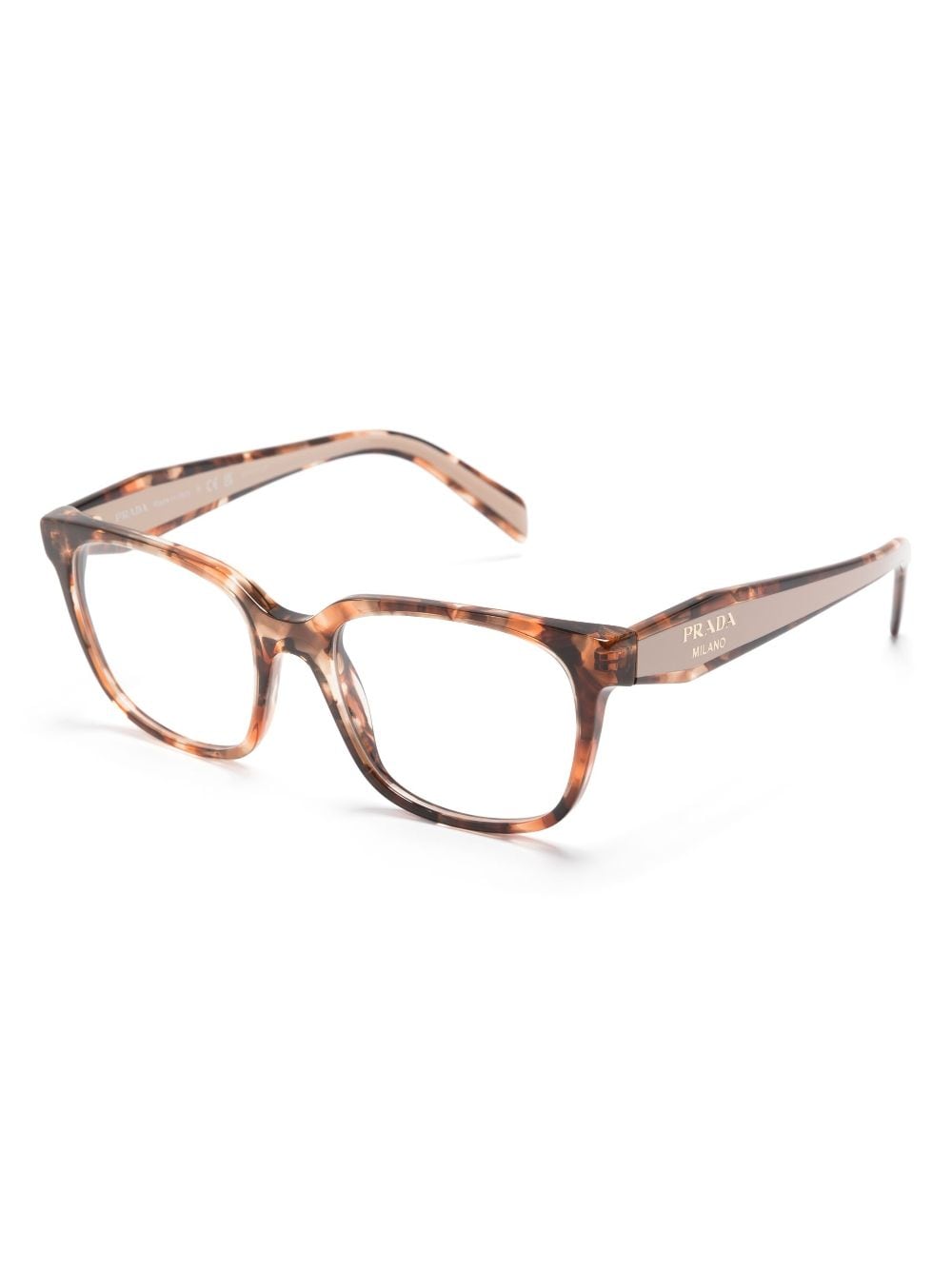 Prada Eyewear Bril met schildpadschild design - Bruin