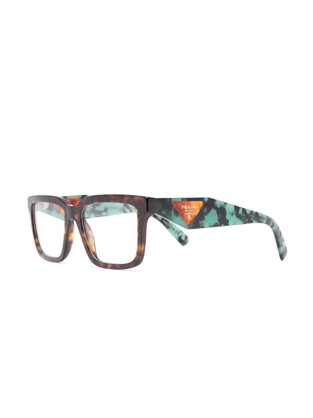 Prada Eyewear Bril met vierkant montuur - Bruin