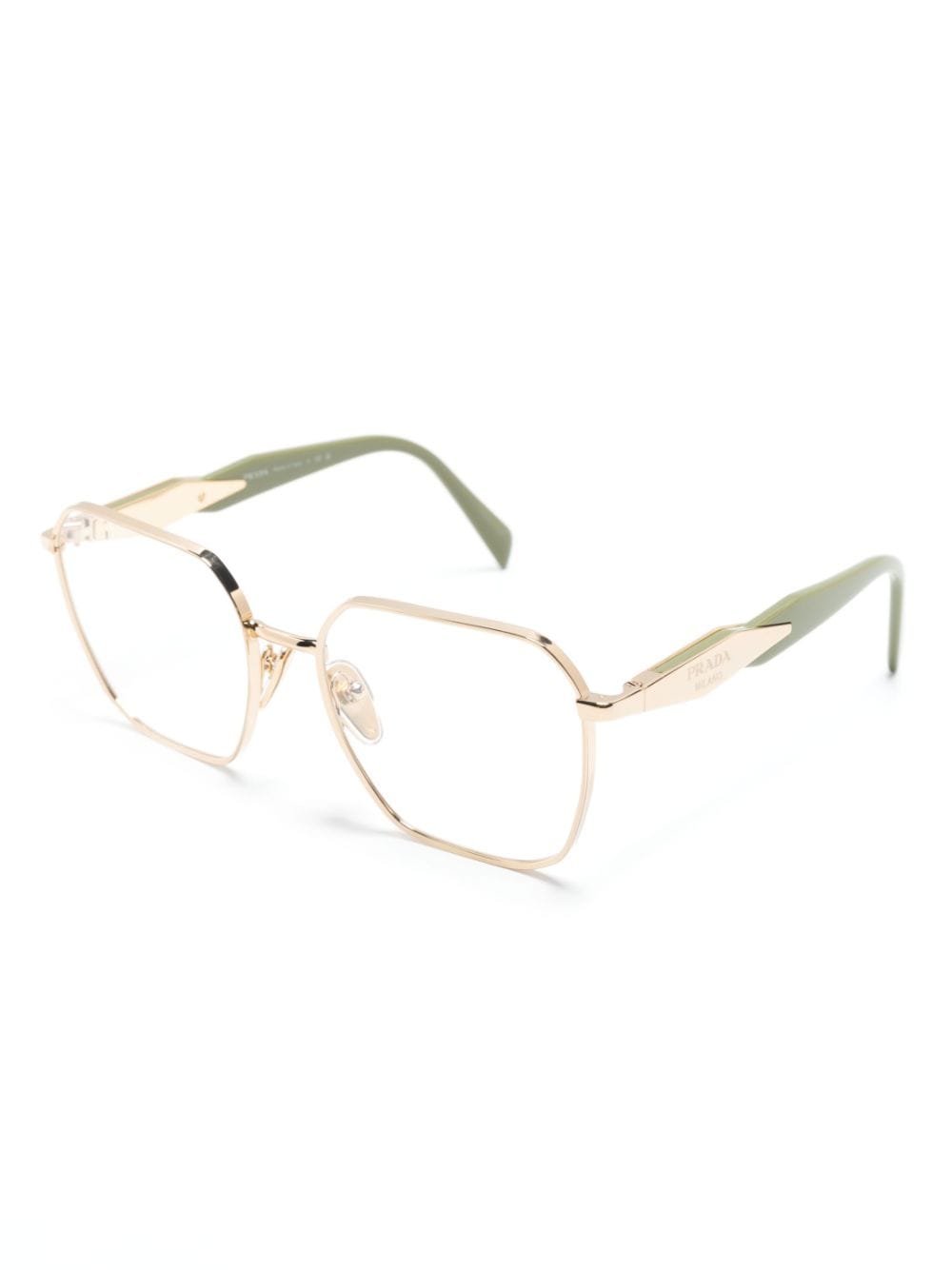 Prada Eyewear Bril met vierkant montuur - Goud