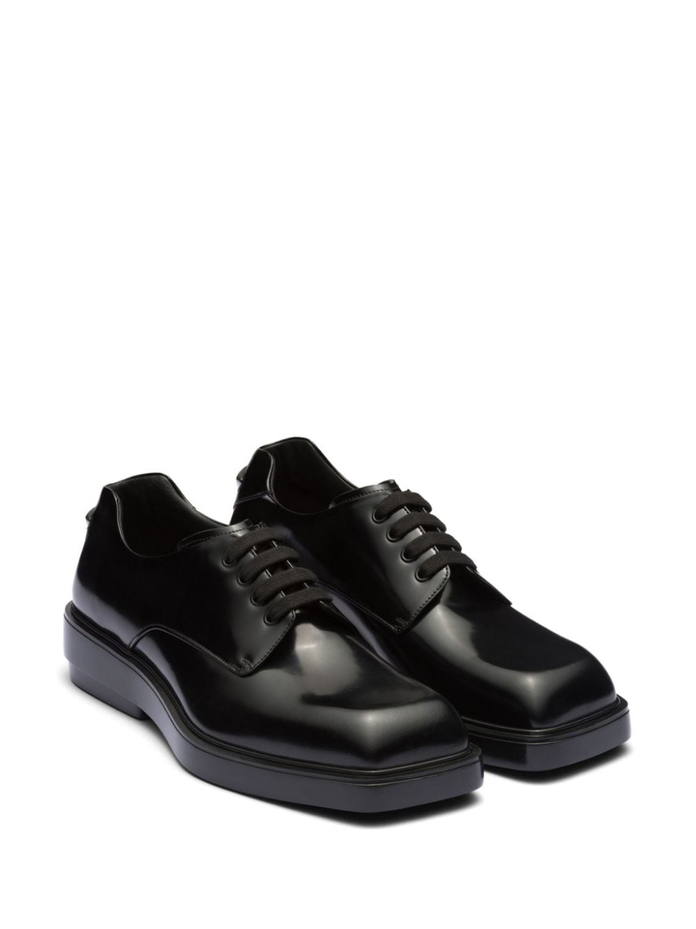 Prada Fender leren Derby schoenen - Zwart