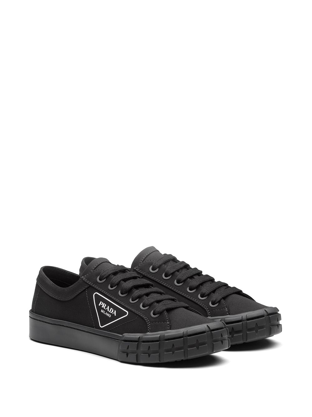 Prada Gabardine low-top sneakers - Zwart